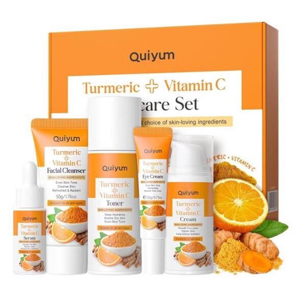Skin Care Set, Turmeric Vitamin C Skincare Kits 5PCS - Beauty Skin Care for - Picture 1 of 7